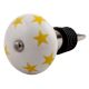 Yellow Star Ceramic Wine Stopper (Pack Of One Piece)